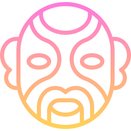 maschera cinese icona
