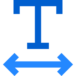 szerokość tekstu ikona