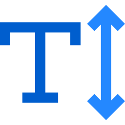 altura del texto icono