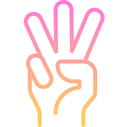 tres dedos icono