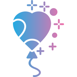 Heart balloon icon