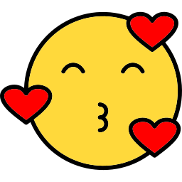 beso emoji icono