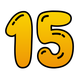 vijftien icoon
