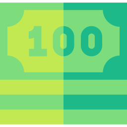 billet de 100 dollars Icône