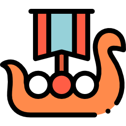 Viking ship icon