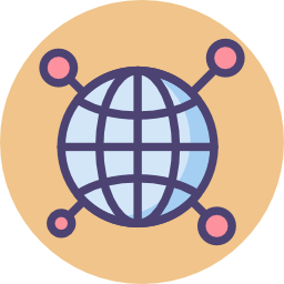 Globe grid icon