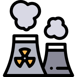 la energía nuclear icono