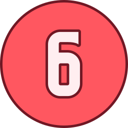 número 6 icono
