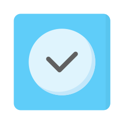 botón de verificación icono
