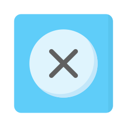 botón cruzado icono