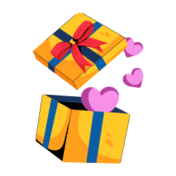 Valentine gift icon