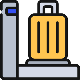 Luggage scale icon