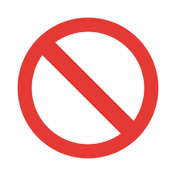 Forbidden sign icon