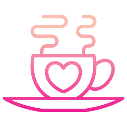 Love coffee icon