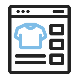 Shopping web icon