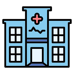 edificio hospitalario icono