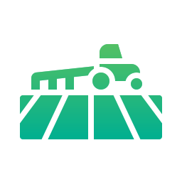 Plowing land icon