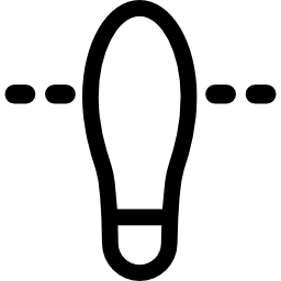 línea de cruce icono