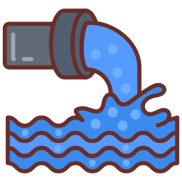 scarico delle acque reflue icona