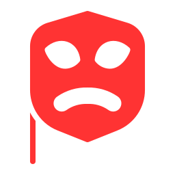 máscara triste icono
