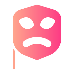 máscara triste icono