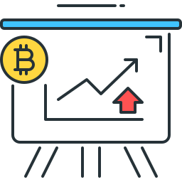 criptomoedas crescendo Ícone