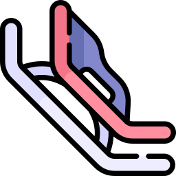 Luge sled icon