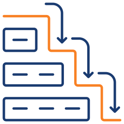 Waterfall chart icon