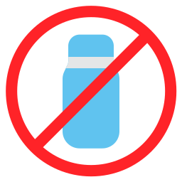 No plastic bottle icon