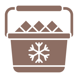 cubeta de hielo icono