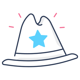 шляпа шерифа иконка