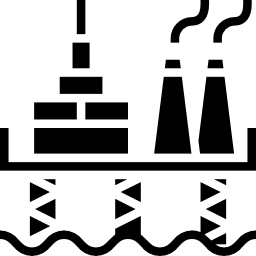 plate-forme pétrolière Icône