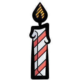 Celebration candle icon