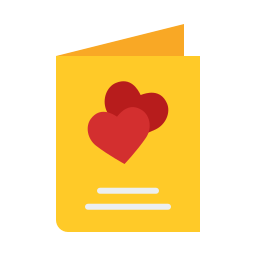 Valentine card icon