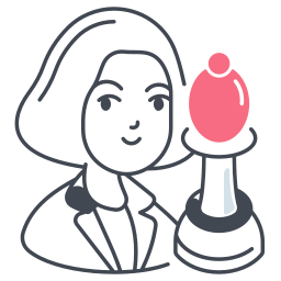 Girl chess player icon