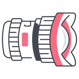 lente óptica icono