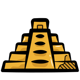 Ancient pyramid icon