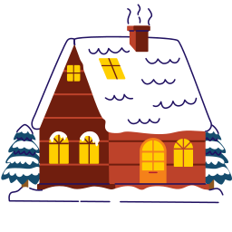 zimowy dom ikona