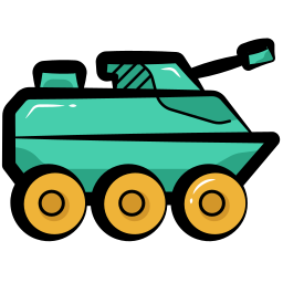 tanque anfibio icono