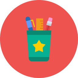 Pencil holder icon