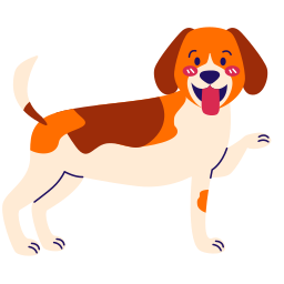 Cute beagle icon