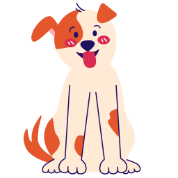 Дружелюбная собака иконка