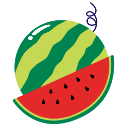zomer watermeloen icoon
