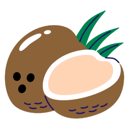 kawałek kokosa ikona