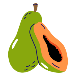 tropikalna papaja ikona