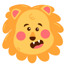 gelukkige leeuw icoon