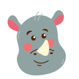 Rhinoceros face icon