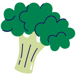 Organic broccoli icon
