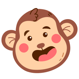 Monkey smiling icon