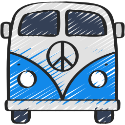 Camper van icon